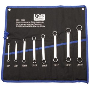 BGS ringsleutelset 6-22mm extra plat 8-delig