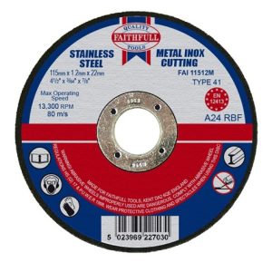 Slijpschijf INOX / RVS 115x1,2x22,2mm Faithfull-0