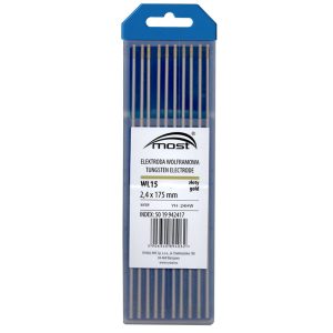 Wolfraam elektroden Most WL15 goud 2,4mm doosje 10 stuks