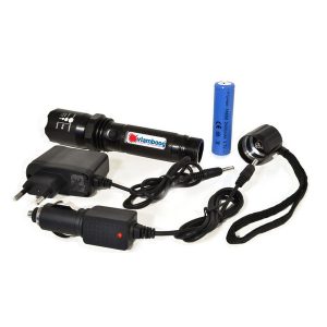 Zaklamp aluminium CREE LED 180 lumen met oplaadbare li-ion accu-1075