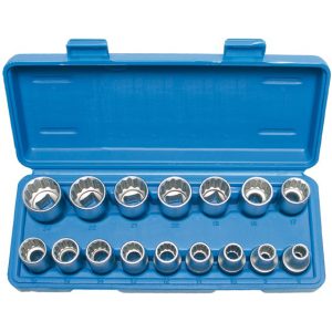 Dopsleutelset 1/2", 16-delig in 12 kant BGS 2226-0