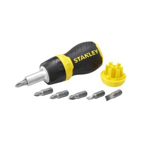 Schroevendraaier Stanley multibit stubby met ratel | 0-66-358