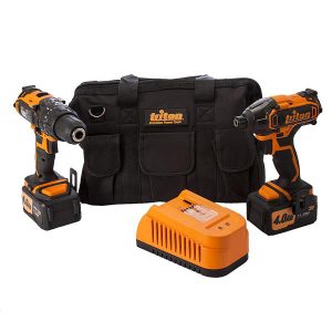 Accuklopboor + slagschroevendraaier Triton T20V 4,0Ah accu's-10543
