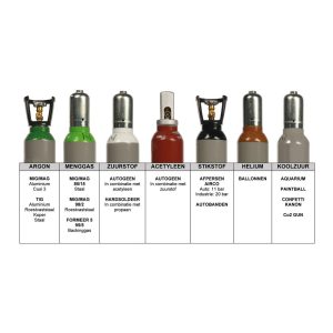 Alternative view of Gasfles eigendom 10 liter CO2 koolzuur (koolstofdioxide) inclusief vulling | SuperGas - HWTS