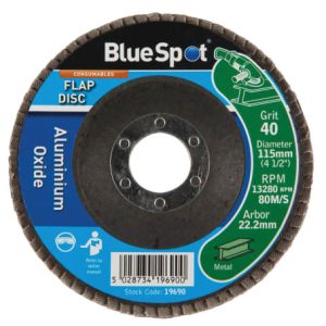 Lamellenschijf 115mm korrel 40 | BlueSpot Tools 19690