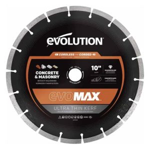 Evolution EVOMAX 260mm draadloos geoptimaliseerde, Premium Diamont ultra dunne zaagsnede blad | MAX260SEG-CS