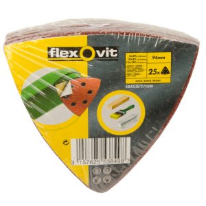 Delta schuurstroken met klittenband 94mm multipack: korrel 50, 80 en 120, 25 stuks | Flexovit 63642526721