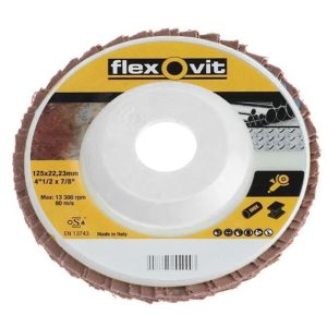 Lamellenschijf voor haakse slijper 125mm korrel 40 | Flexovit 63642527528