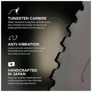 Zaagblad Evolution 355mm voor aluminium evoMAX 100-tands | A355TCT-100CSMAX - Afbeelding 2