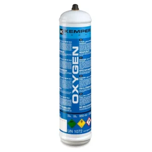 Gasfles zuurstof 0,95 liter 116 bar M10x1RH | Kemper 571