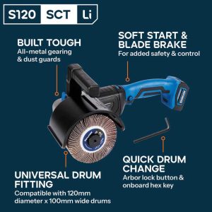 Evolution draadloze Satineermachine (accu niet meegeleverd) incl. 2 drums | S120SCT-Li - Afbeelding 2